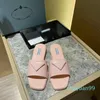 Woman Button Sandals Open Edge Beads Slippers Women Flat Slides Womens Flip Flop