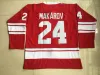 Toppstitchmens 20 Vladislav Tretiak 24 Sergei Makarov Vintage 1980 CCCP Ryssland Home Red Stitched Hockey Jersey Double Stitched Name and Numb 61