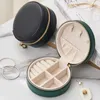 Display New Portable Leather Jewelry Box Princess European Korean Simple Small Mini Earrings Rings Storage Case Hot Sell