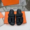 Designer Flat Summer Slippers Couple Comfortable Sandals Luxury Sandals Beach Sandals Men And Women Genuine Leather Slippers Beach Casual Shoes 35-45
