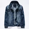 3 Colors Classic Style Men's Vintage Blue Denim Jacket Spring and Autumn Stretch Cotton Casual Jeans Coat Male Brand Clothes 240108