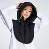 Winter Ultralight Down Hooded Hats For Women Män Varm Ring Scarf Balaclava Hat Neck Zippper Drawstring Coat Scarf Short Tank Top 240108