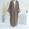 Vêtements ethniques Nuages Broderie Linge Ouvert Abaya Luxe Dubaï Eid Hijab Robe Turc Ramadan Abayas Pour Femmes Musulmanes Islam Vêtements Kaftan