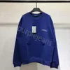Designer tröja hoodies mens hoodie hösten designer hoodies pullover tröjor hip hop hög kvalitet brev tryck blå balencaigaity ynsw
