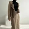 Abiti da lavoro GkyocQ Coreano Chic Inverno Retro Casual Versatile Giacca con scialle morbido Vita alta Gonna sottile a metà corpo Set di due pezzi Abito elegante