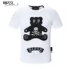 Plein ayı tişört erkek tasarımcı tshirts Phillip Plein Kafatası Philipps Plein Man T-Shirts Klasik Yüksek Kaliteli Hip Hop Philip Plein 9182