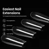 Unhas falsas Makar500PCS Square Long Clear Press nas pontas das unhas Cobertura completa para Gel Art Soak Off Extensões Acrílicas