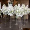 Decorazione per feste Acrilico trasparente Arco di fiori Fondale quadrato Stand per tavolo da palco per matrimoni Back Drop Decorazione a parete Consegna Hom Dhvtk