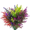 Декоративные цветы BEAU-20 в связках, смешанные искусственные цветы лаванды, пластиковые искусственные растения для наружного окна, декор для домашнего крыльца