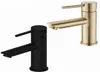 Solid Brass Bathroom Faucet Cold Water Tap Deck Mounted Install Single Handle Sink Tap Brushed Gold Black8294287