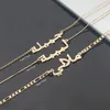 Collier avec nom arabe personnalisé pour femmes, chaîne en or en acier inoxydable, colliers islamiques, pendentif, bijoux, cadeaux du Ramadan 240109
