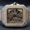 Factory Custom Pass Diamond Test Iced Out Luxe Vvs Moissanite Diamond Watch Hip Hop Full Diamond Horloges voor heren Dames