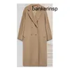 Cashmere Coat Maxmaras Labbro Coat 101801 Pure Wool Classic Camel 101801 Cashmere Autumn/Winter New Breasted Mid Length Woolen for Women