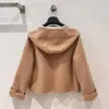 Projektantka moda damski klip prezbiterii, aby przezwyciężyć dwustronną zużycie wełniane krótkie luźne, nowa zimowa kurtka