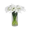 Fleurs décoratives 10 pièces réaliste mariée élégante en plastique maison faux Calla Lily décoration de mariage léger bricolage fleur artificielle florale