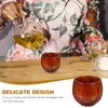 Kieliszki do wina 2 szt. Drewniany S Glass Coffe Cub Soju Sushi Tea Cup odporne na ciepło piwo ręczne