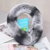 Rex Real Rabbit Fur Earmuffs Woman Earmuff Christmas Gift Plush Earflap Winter Warm Unisex 240108