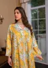 Ethnic Clothing Color Diamond Embroidery Floral Print V-neck Muslim Middle East Loose Dress Turkey Dubai Arab Robe