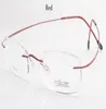 Wholeluxurybrand Silhouette Titanium Rimless Optical Glasses Frame Inga skruvrecepteglass med BAX 8720807