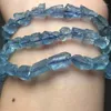 Bracelets à maillons aigue-marine brute naturelle, bijoux de haute qualité pour femmes et hommes, breloque de guérison, perles de richesse, cadeau en cristal, 1 pièces