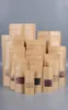 11Size Kraft Paper Bag Food Food Moisture Barrier Acags Ziplock Sealing Pouch Food Backing Caps Bass Plastic Front Front Frant Rapparent Bags6345109