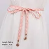 Belts 12Colors Simplicity Spring Summer Waistband For Dress Elegant Flower Thin Women Long Rope Braid Waist Belt Girls