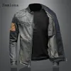 Kurtki 2022 NOWOŚĆ Spring Autumn Men Men Dżins Mash Modna Slim Fits Motocycle Jean Denim Jacket Patchwork Multi Zipper Sexy Men Clothing