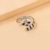 Anneaux de cluster 2023 nouvelle bague de chat mignon pour les femmes vente chaude mode ouverture réglable anneaux d'animaux Vintage gothique Anillos bijoux cadeaux de noël YQ240109