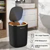 Bathroom Smart Sensor Trash Can 12L Luxury Garbage Bucket automatic Trash Bin For kitchen Toilet Wastebasket Smart Home 240108