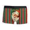 Shorts Natal 3d impresso roupa íntima masculina respirável confortável boneco de neve elegante cintura média