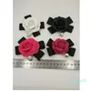 Chaveiro de couro preto branco camélia flor chaveiro moda feminina flor chaveiros llaveros flore saco encantos