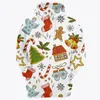 Herr överdimensionerade jul snögubbe casual harajuku tröjor y2k tecknad mönster långa ärmar sociala klädhuvor för män 240109