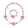 Élégant enfants dessin animé créatif coloré forme animale Bracelet collier ensemble de bijoux pour enfants style