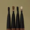 Pinceaux de maquillage professionnels faits à la main, 1 pièce, poils de blaireau de vison, grand angle, brosse à sourcils, manche en noyer