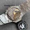 Geïmporteerd uurwerk Horlogetextuur Automatisch horloge Geborsteld Automatische bovenkant Blauwe fase Gepolijst 40 mm saffiermaanroestvrij staal