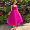 カジュアルドレス女性の豪華なエレガントなメッシュTUTU a-line Celebratory Party Dress Solid Color Solid Color Mid Length Fashion Bow Gauze Slip Summer