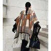 New Shawl, Travel Outfit, Large Cape, and Mesh Red Matching Warm Fashion Cashmere Scarf