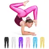 Girls Dance Pants Leggings for Kids Children Blank Glossy Trousers Gymnastic Yoga Clothing Skinny Elastic Dancewear 2-12 Years 240108