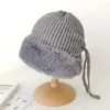 Inverno Plus Velluto Pelliccia di volpe sintetica Cappello da donna Benna Caldo Addensare Berretti da esterno Cappello da pescatore Moda Donna Cappellino Panama antivento 240108