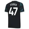 23 24 Haaland Soccer Jerseys Grealish Sterling Mans Cities Mahrez Fans Joueur Version de Bruyne Foden 2023 2024 Top de football Kit Kit Kit SetS Boys Boys Youth