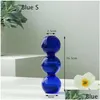 Jardinières Pots Vase en verre Décor à la maison Petite pièce Vases à fleurs Accessoires de décoration Pot de plante hydroponique 220518 Drop Delivery Garden Pa Otni2