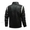 2024 jaqueta de couro da motocicleta dos homens primavera outono bordado escorpião lazer bombardeiro jaquetas casacos masculino gola jaqueta do plutônio 1