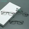 TendaGlasses Metall-Vollrandbrille für Herren, rechteckige Brillengestelle für optische Linsen, Myopie und Presbyopie, 240109