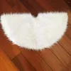 Christmas Decorations 122/152CM Tree Skirt Ornament White Plush Fur Xmas Base Mat Covers Merry Decoration For Home Year