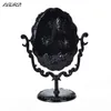 High quality Black Butterfly Rotatable Vintage Desktop Gothic Rose Stand Compact Makeup Mirror Small Size 240108