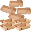 50 PCS Kraft Paper Snack Box Box يمكن التخلص من حفلات الشواء الفرنسية مقلية حاويات CASE Takeout Party Candy Fried Food 240108