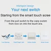 1/2/3pcs Wall Touch Switch EU Tempered Crystal Glass Panel 1/2/3 Gang 1 Way Waterproof Light Sensor Switches 240108