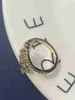 Cluster Ringen Getextureerde Veer Bypass Ring voor Vrouwen Zirconia Pave CZ Sieraden YQ240109