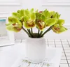 3DRinted Artificial Flower 6 Głowy Cymbidium Palm Buquet Wedding Dekoracyjne motyl Kwiaty orchidei