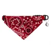 Dog Apparel Pet Bib With Bell Adjustable Saliva Towel Cat Neck Scarf Bandage Collar Triangle Accessories